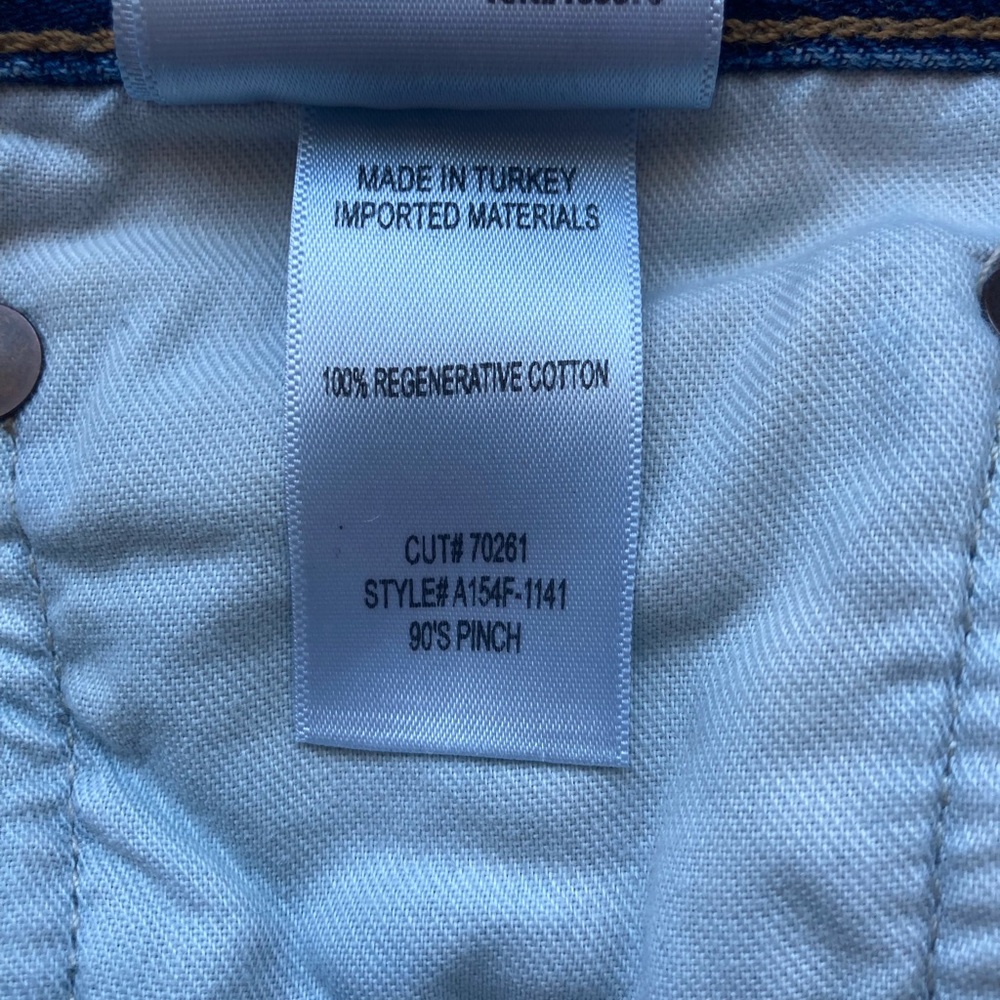 AGOLDE 90s Pinch Waist Jeans High Rise Rigid denim Straight Leg Button Fly Sz 30 - Picture 11 of 12